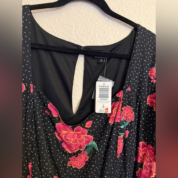 NWT TORRID Tea Length Stretch Challis Sweetheart A-line Dress - Picture 7 of 7